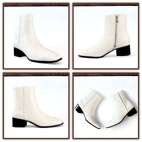 Rag & Bone Aslen Mid Leather Chelsea Boot Antique White - Picture 11 of 16